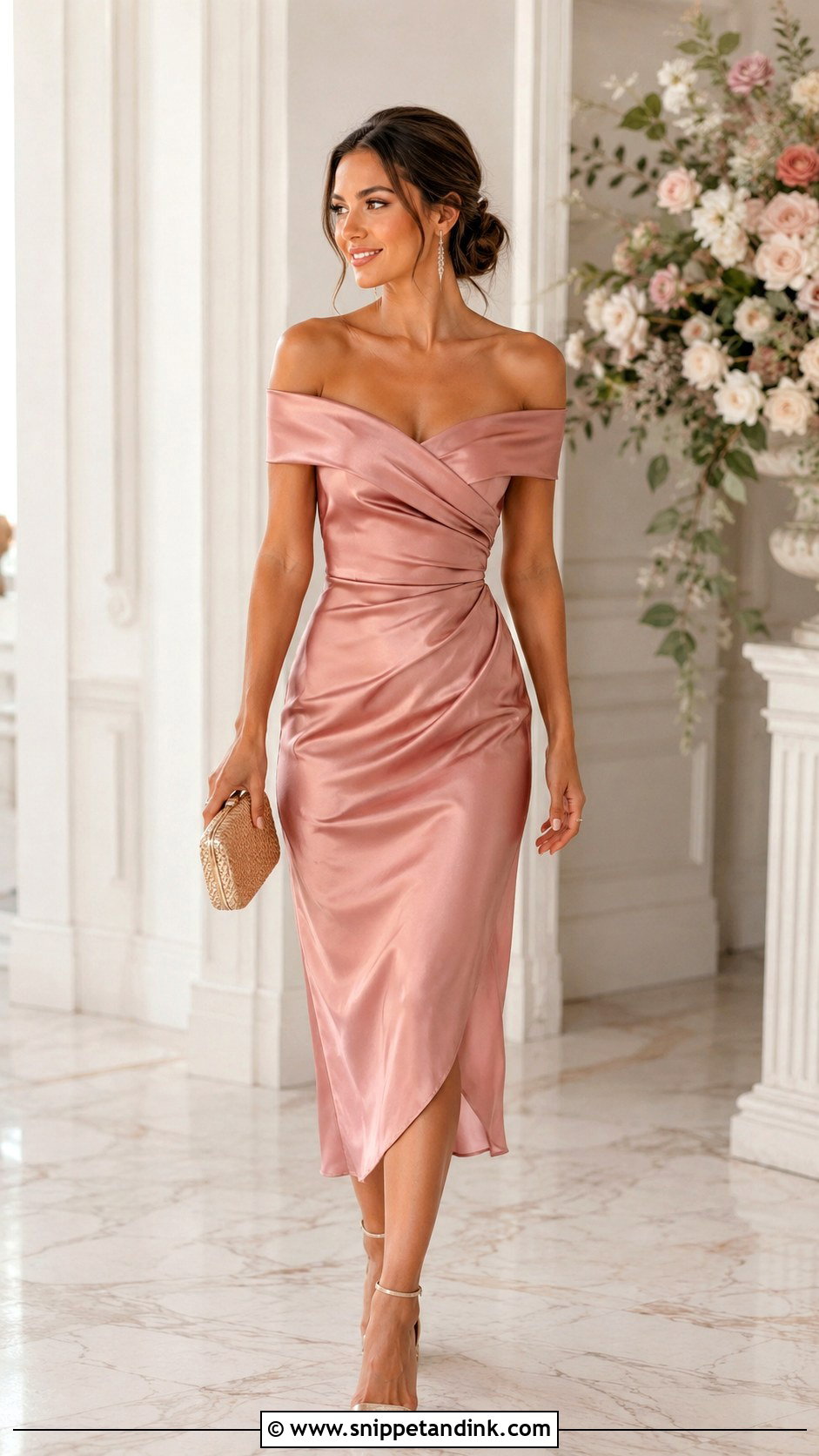 Off Shoulder Dress Wedding Outfit - Snippet and Ink - 25 Latest Wedding Outfits for Women
