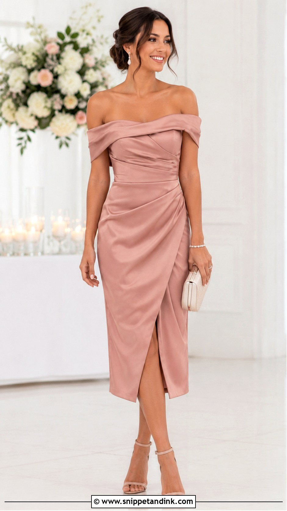 Off Shoulder Dress Wedding Outfit - Snippet and Ink - 30 Outfits for Wedding