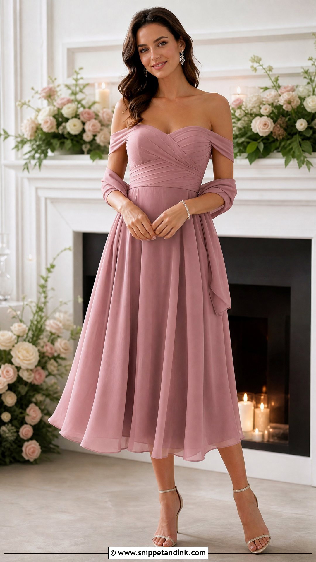 Off Shoulder Dress for Wedding Function - Snippet and Ink - 25 Dress for Wedding Function Ideas
