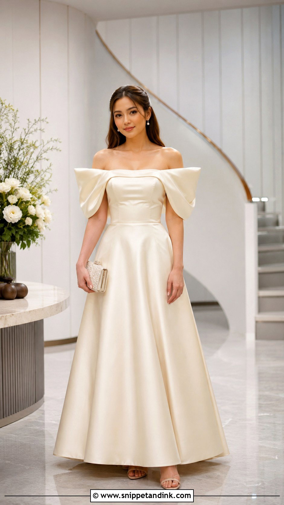 Off Shoulder Filipiniana Gown - Snippet and Ink - 25 Filipiniana Gown Ideas