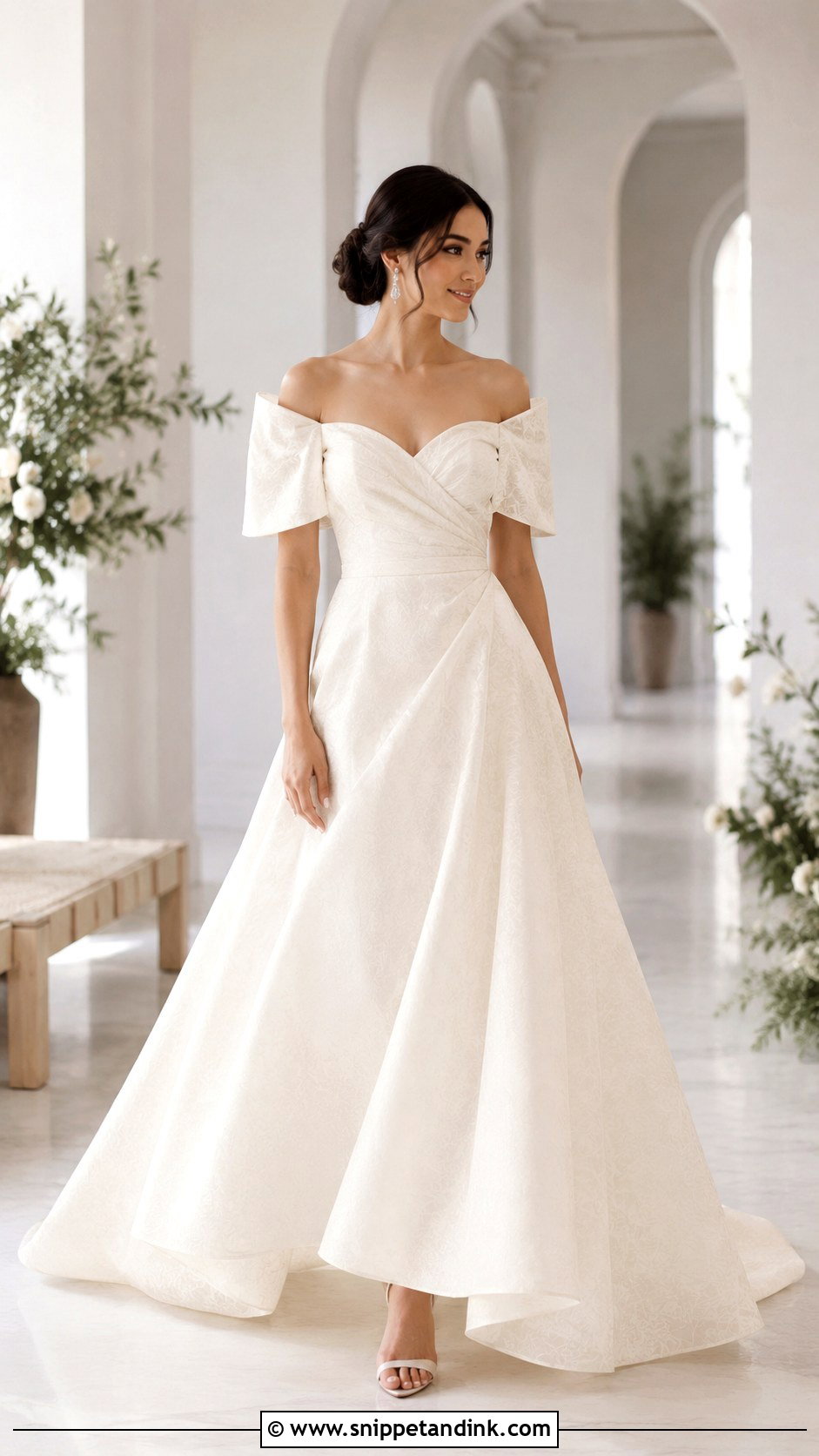 Off Shoulder Filipiniana Wedding Dress - Snippet and Ink - 30 Filipiniana Wedding Dress Ideas