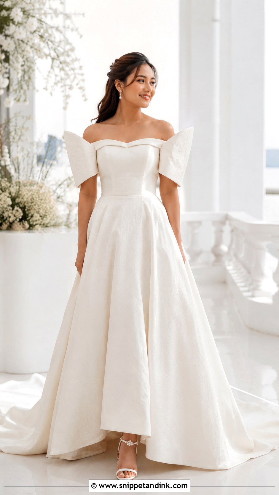 Off Shoulder Filipiniana Wedding Gown - Snippet and Ink - 25 Filipiniana Wedding Gown Ideas
