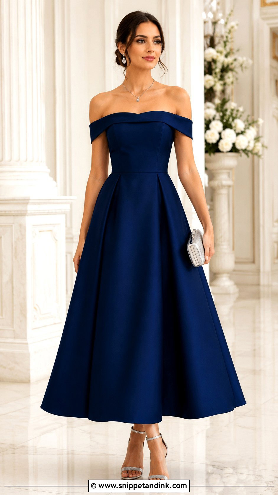 Off Shoulder Frock Gown - Snippet and Ink - 20 Froks with Gown Ideas