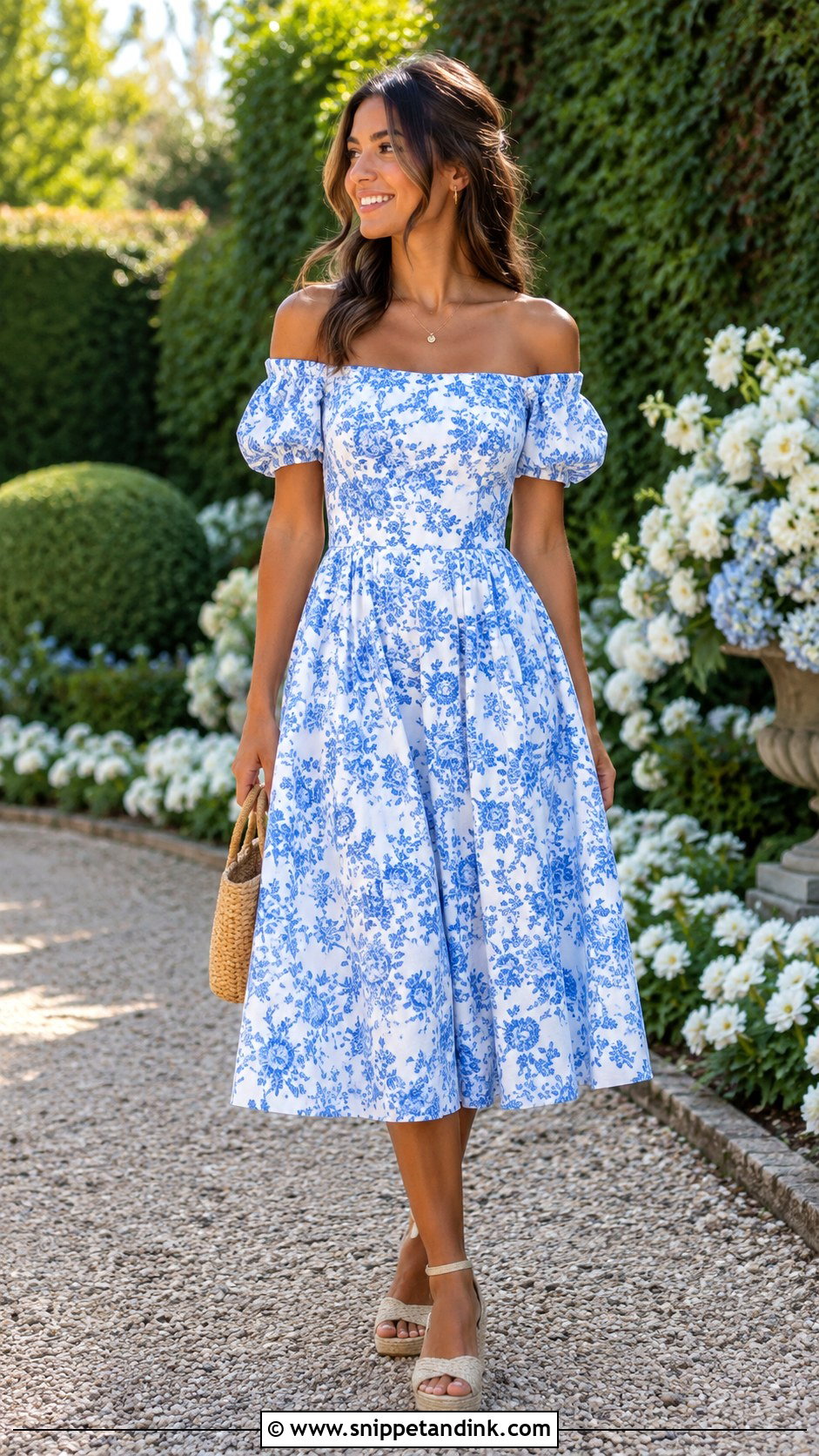 Off Shoulder Garden Party Dress - Snippet and Ink - 30 Garden Party Dresses