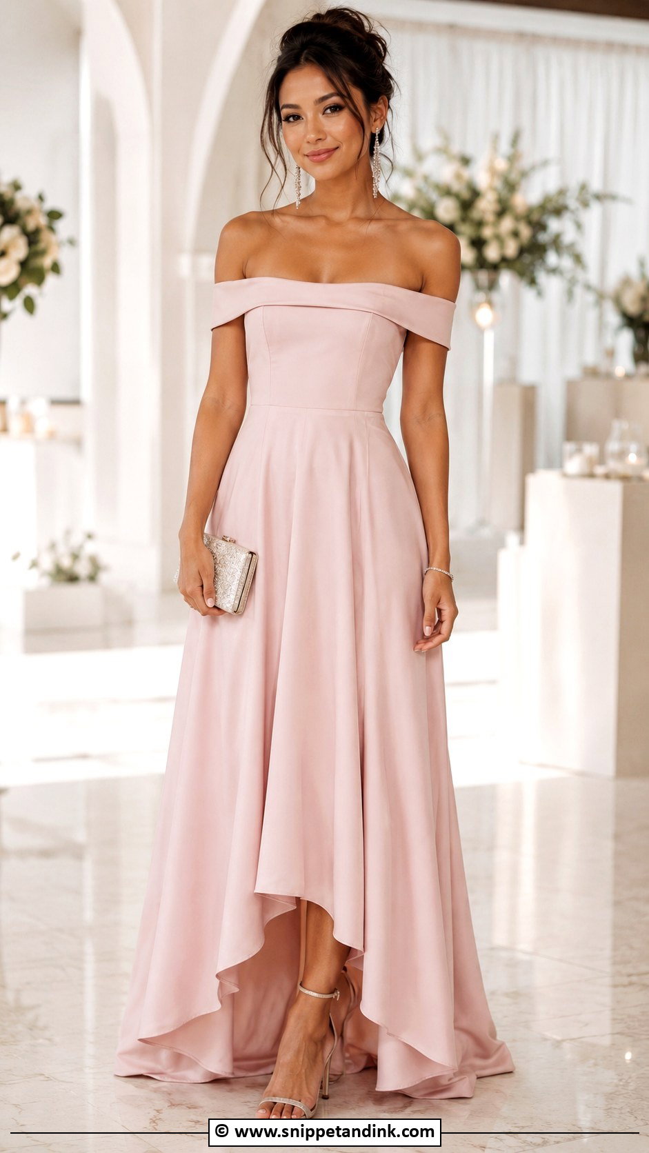 Off Shoulder Gown Outfit - Snippet and Ink - 30 Gown Ideas