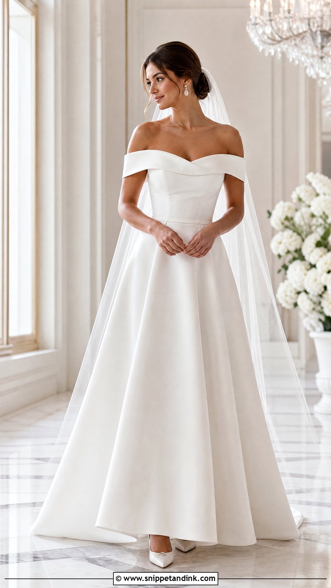 Off Shoulder Homemade Wedding Dress - Snippet and Ink - 20 Homemade Wedding Dress Ideas