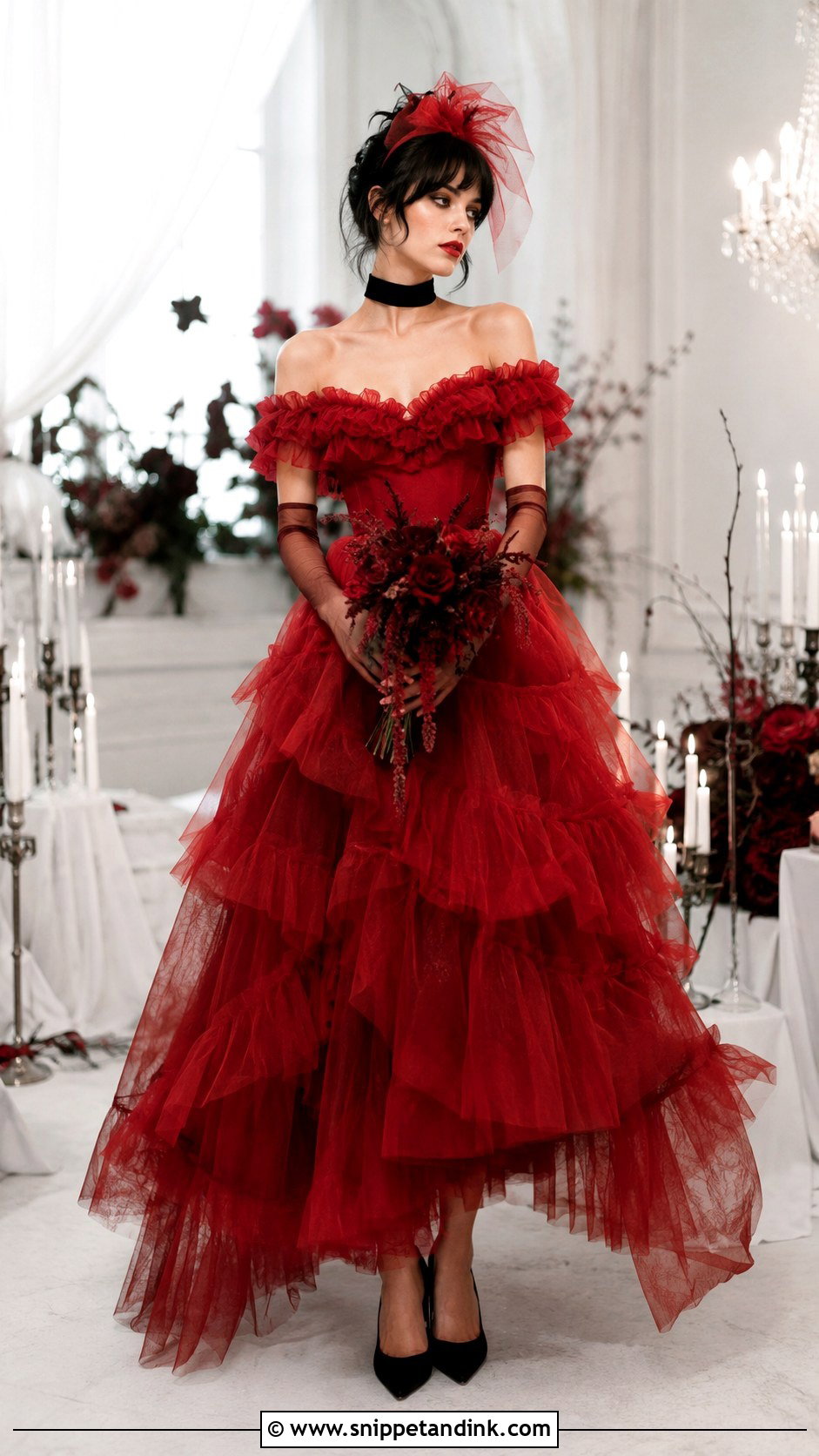 Off Shoulder Lydia Deetz Wedding Dress - Snippet and Ink - 20 Lydia Deetz Wedding Dress Ideas