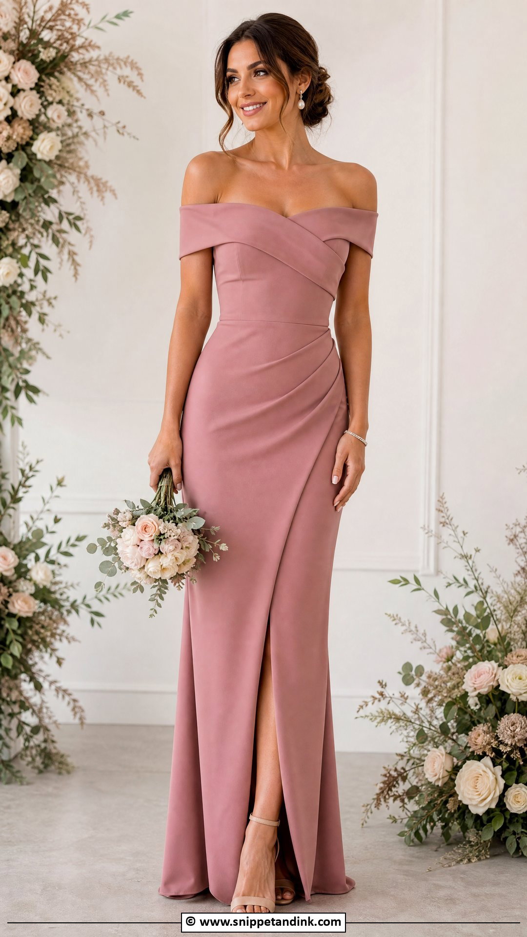 Off Shoulder Maid Of Honor Dress - Snippet and Ink - 35 Maid of Honor Dress Ideas