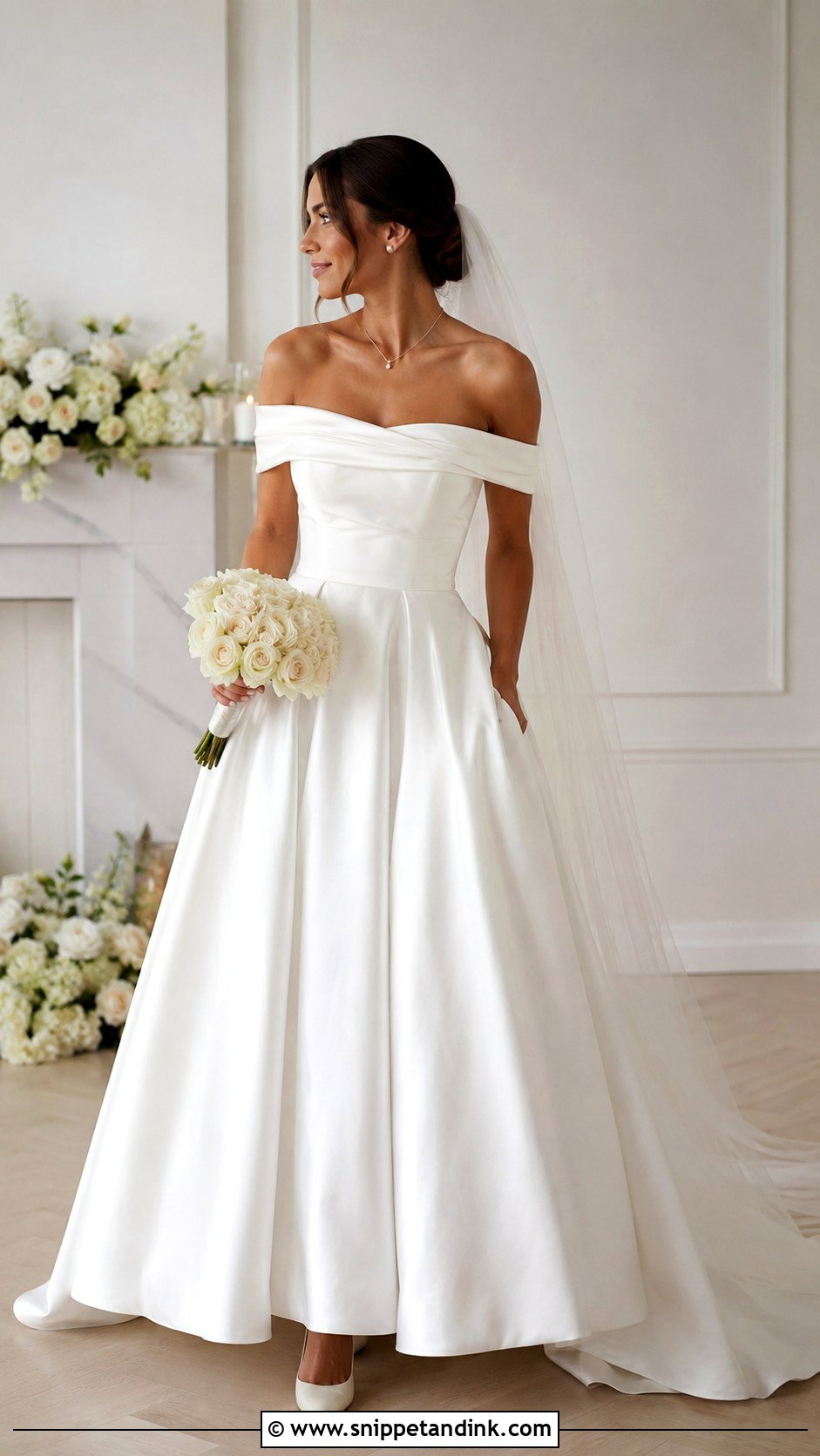 Off Shoulder Marriage Gown - Snippet and Ink - 20 Marriage Gowns Brides
