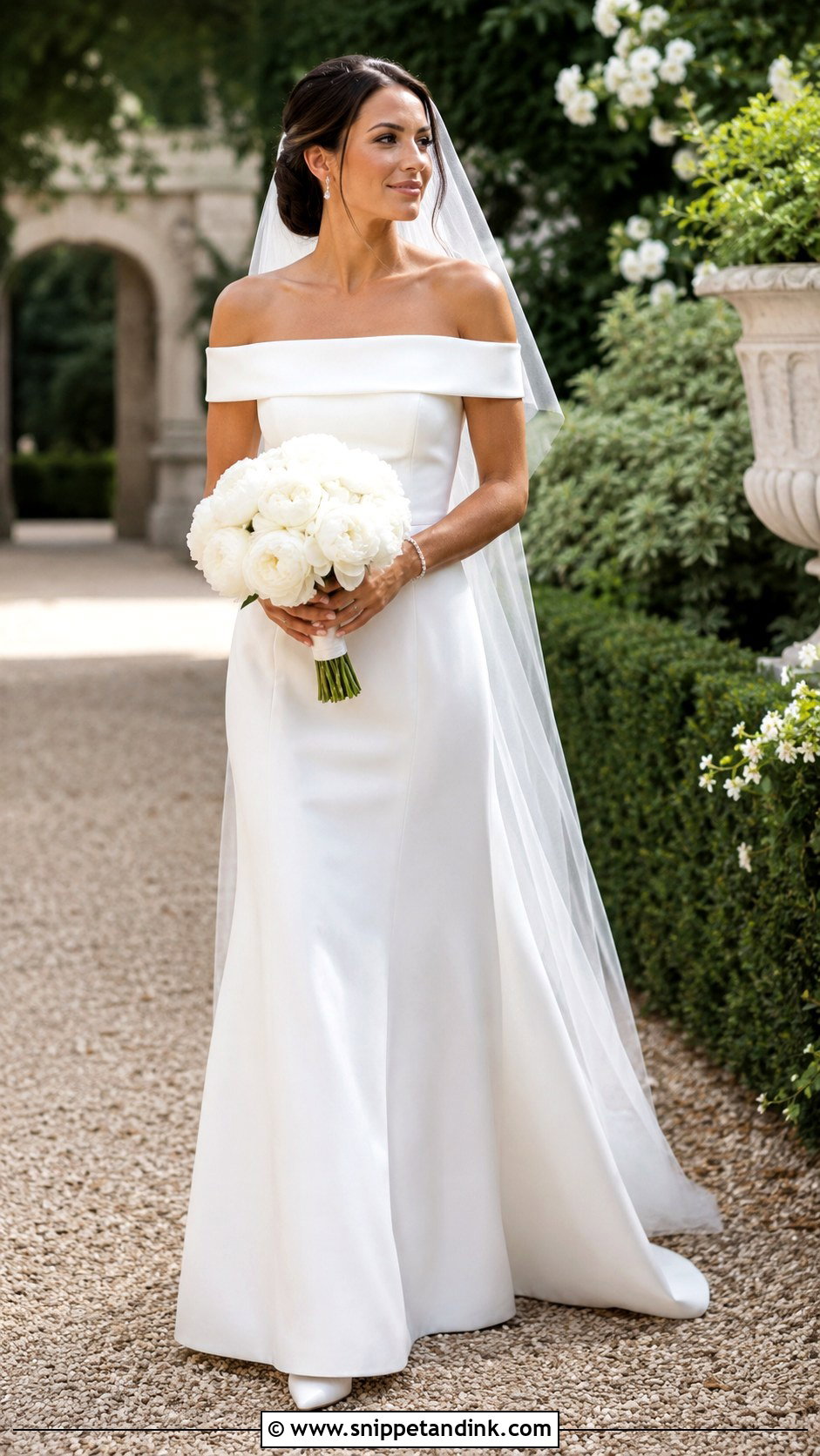 Off Shoulder Meghan Wedding Dress - Snippet and Ink - 20 Meghan Wedding Dress Ideas