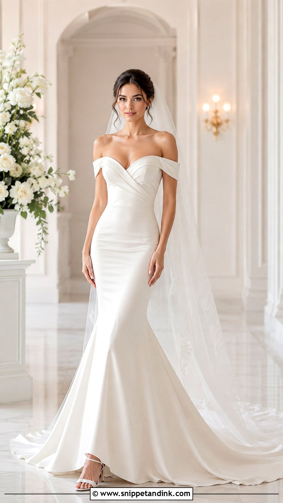Off Shoulder Mermaid Bridal Dress - Snippet and Ink - 25 Mermaid Bridal Dress Ideas