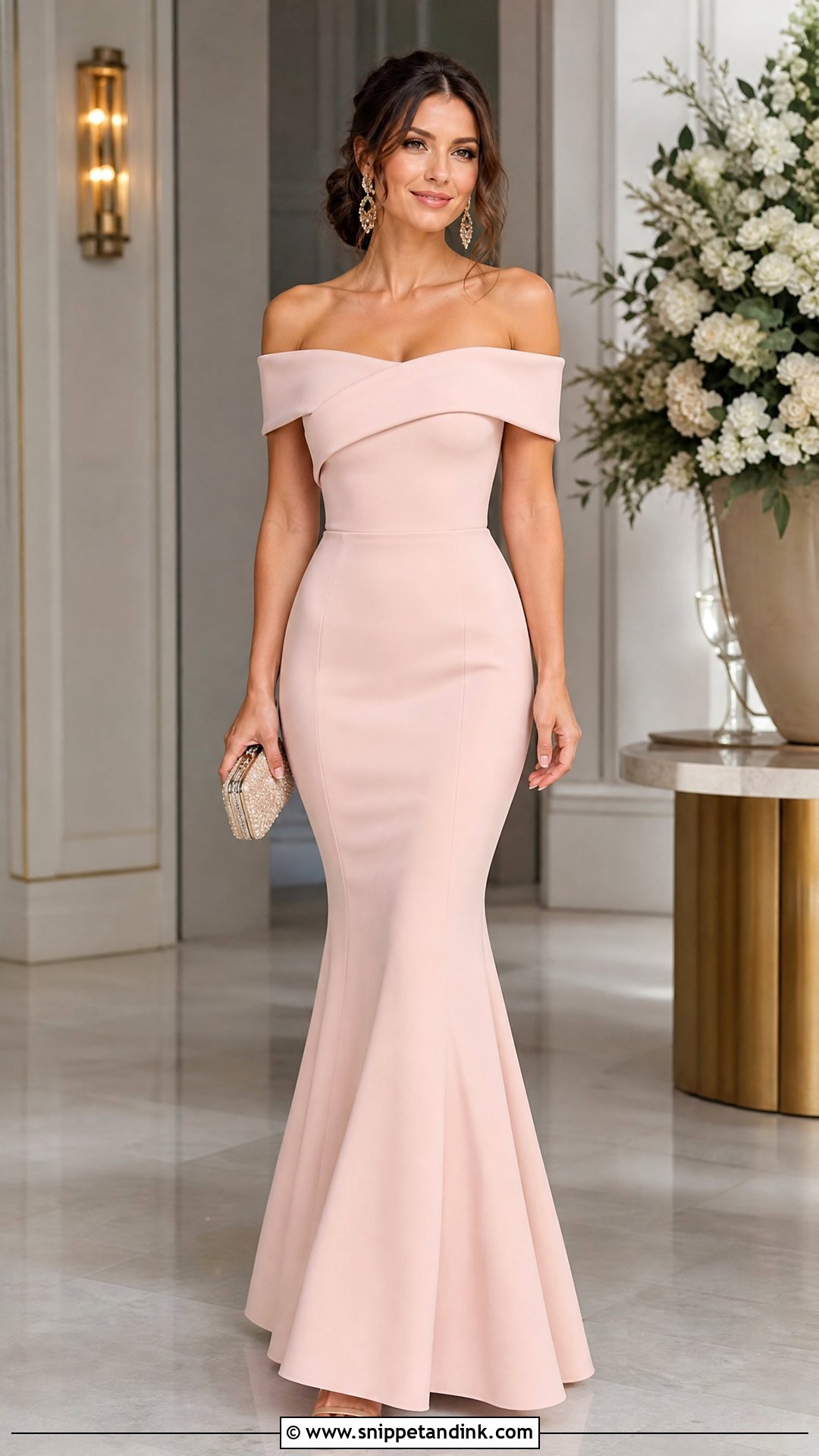 Off Shoulder Mermaid Silhouette Dress - Snippet and Ink - 25 Mermaid Silhouette Ideas