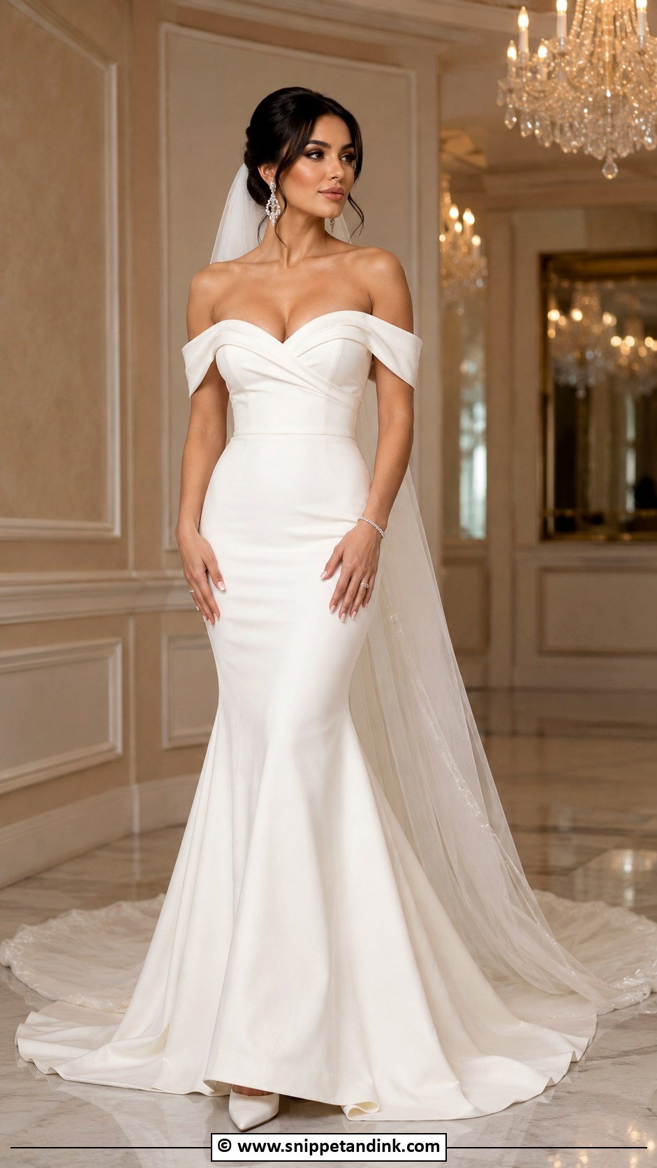 Off Shoulder Mermaid Wedding Dress - Snippet and Ink - 30 Marriage Dress Ideas