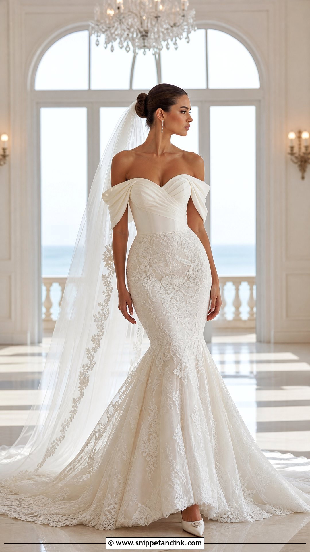 Off Shoulder Mermaid Wedding Dress - Snippet and Ink - 20 Unique Wedding Dress Inspiration Ideas