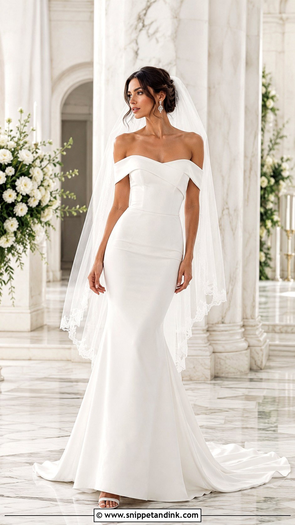 Off Shoulder Mermaid Wedding Dress - Snippet and Ink - 25 Dress Design for Wedding Ideas