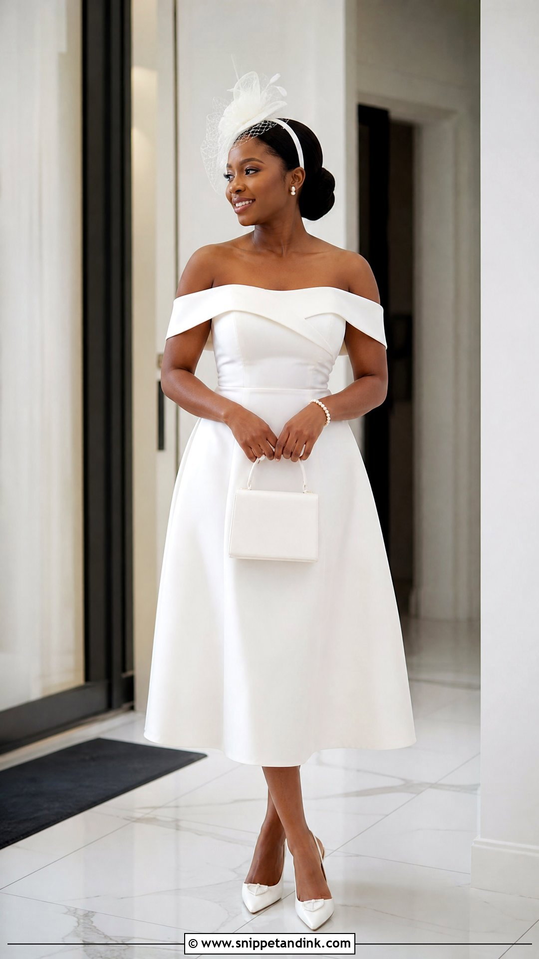 Off Shoulder Midi Registry Dress - Snippet and Ink - 20 Registry Dress Nigeria Ideas