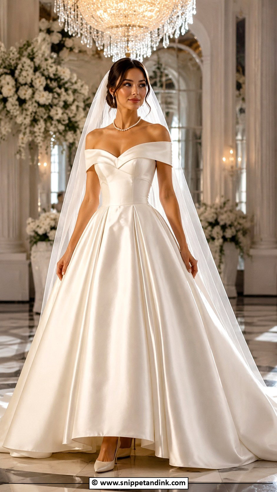 Off Shoulder Princess Wedding Dress - Snippet and Ink - 35 Princess Wedding Dress Ideas