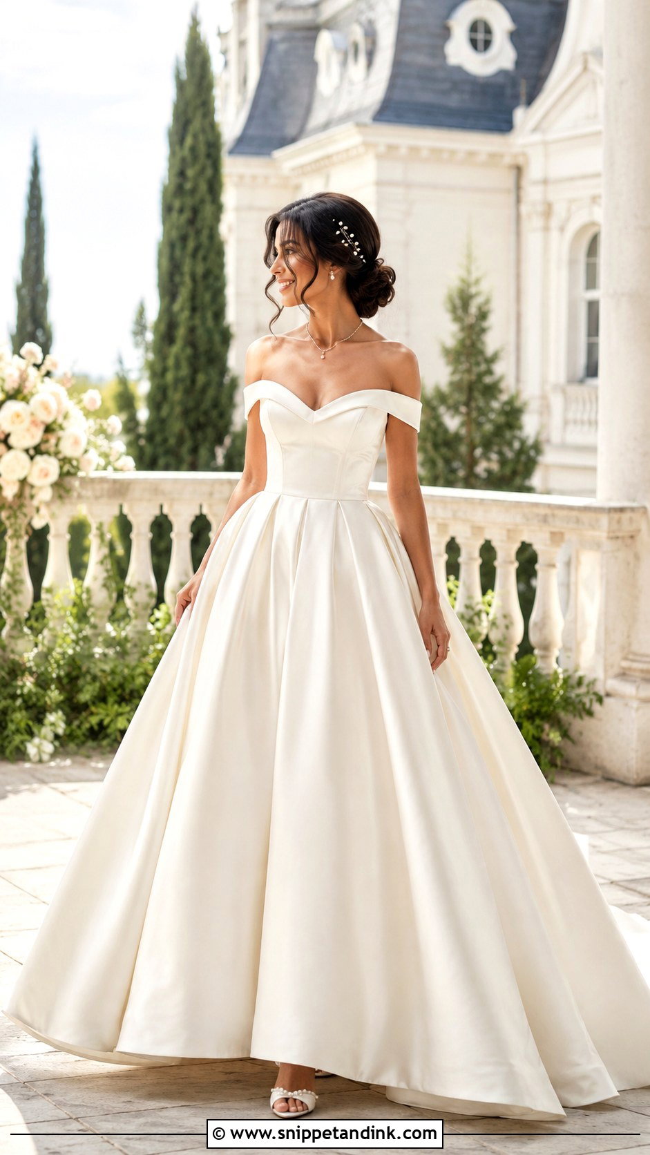 Off Shoulder Princess Wedding Dress - Snippet and Ink - 25 Dream Princesses Wedding Dresses