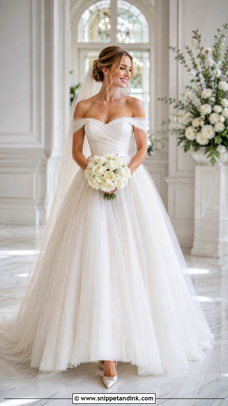 Off Shoulder Princess Wedding Dress - Snippet and Ink - 20 Nice Wedding Dresses