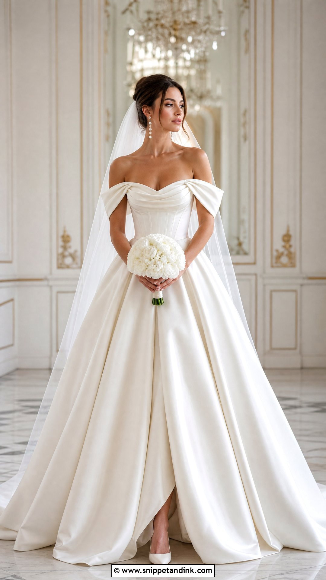 Off Shoulder Princess Wedding Dress - Snippet and Ink - 20 Princess Elegant Wedding Dresses