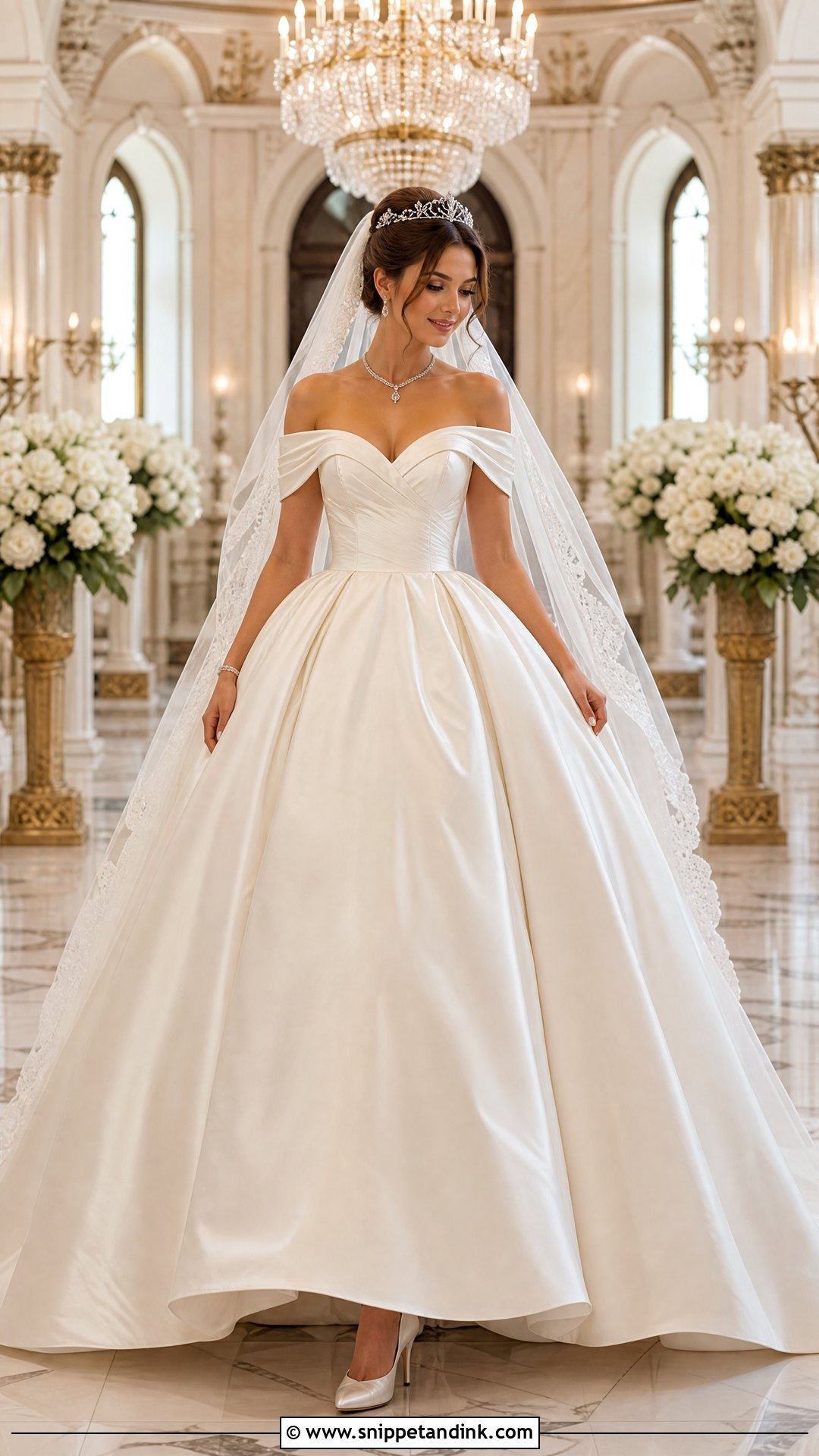 Off Shoulder Princess Wedding Gown - Snippet and Ink - 25 Off Shoulder Wedding Gown Ideas