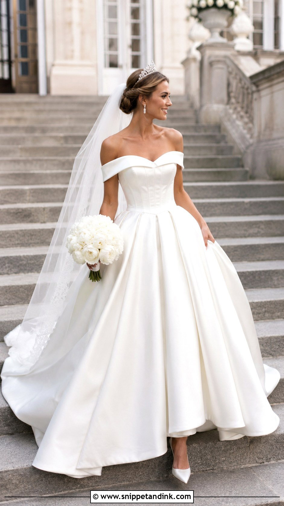 Off Shoulder Royal Wedding Dress - Snippet and Ink - 20 Royal Wedding Dress Aesthetic Ideas
