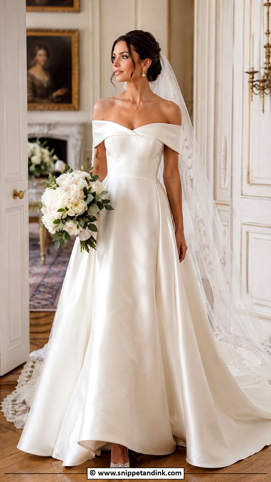 Off Shoulder Royal Wedding Dress - Snippet and Ink - 35 Royal Wedding Dress Ideas