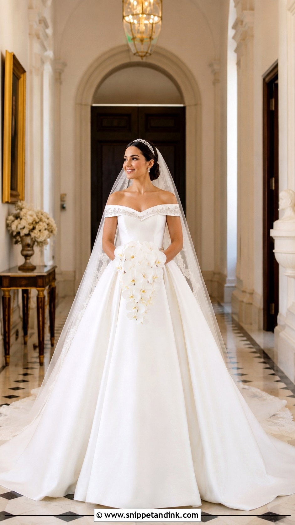 Off Shoulder Royal Wedding Gown - Snippet and Ink - 20 Fairy Tale Wedding Dress Fantasy Gowns