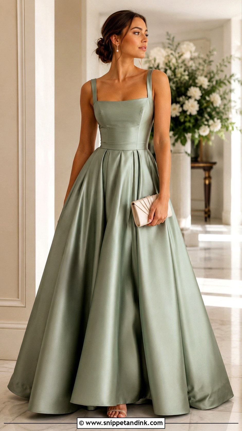 Off Shoulder Satin Ball Gown - Snippet and Ink - 25 Satin Ball Gown Ideas
