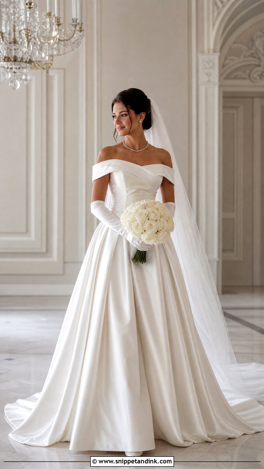 Off Shoulder Satin Wedding Dress - Snippet and Ink - 20 Vintage Silk Satin Wedding Dress Bridal Gowns