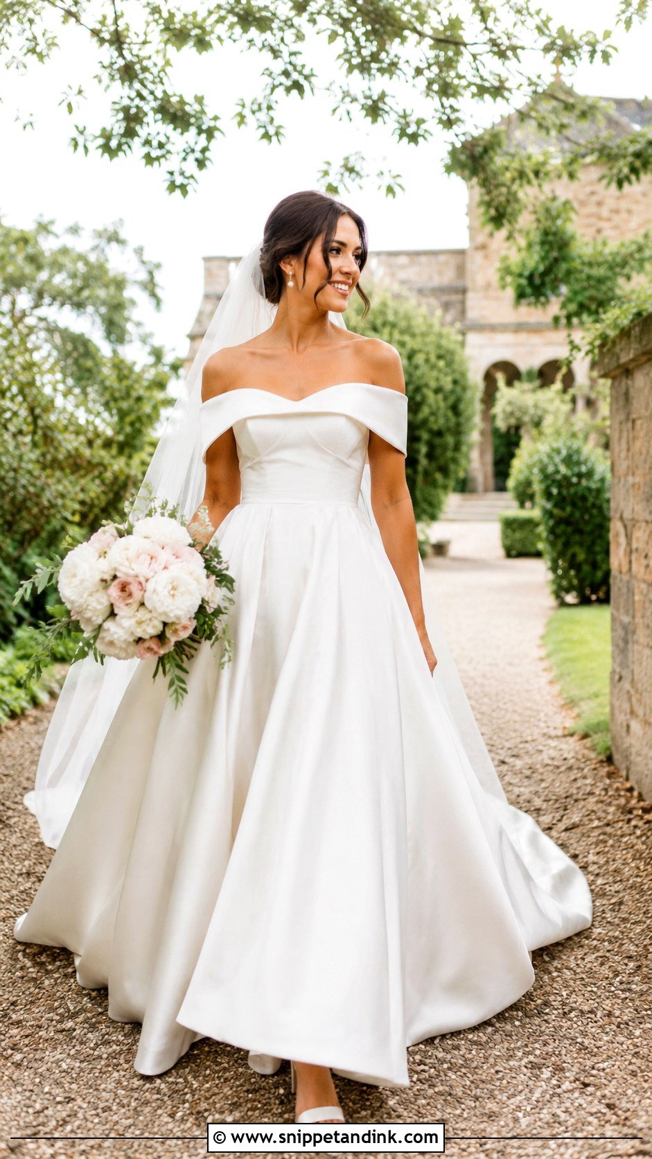 Off Shoulder Silk Wedding Dress Ballgown - Snippet and Ink - 20 Silk Wedding Dress Ballgown Ideas