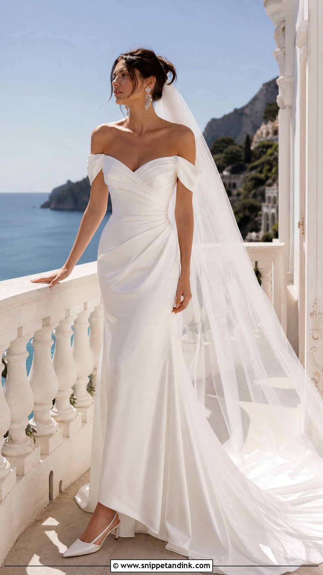 Off Shoulder Spanish Wedding Dress - Snippet and Ink - 20 Spanish Wedding Dress Spain Ideas