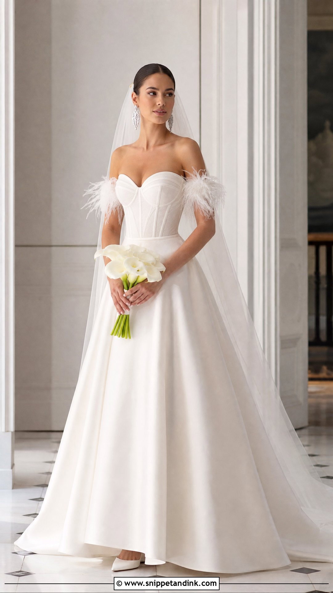 Off Shoulder Swan Wedding Dress - Snippet and Ink - 25 Swan Wedding Dress Ideas