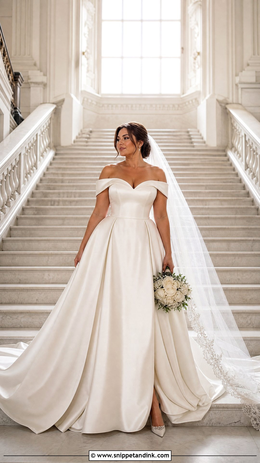 Off Shoulder Top With Ball Gown Wedding Skirt - Snippet and Ink - 20 Wedding Skirt Separate Ideas