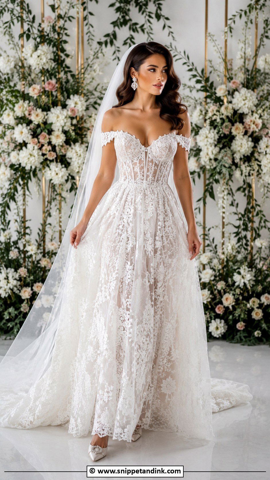 Off Shoulder Turkish Wedding Dress - Snippet and Ink - 30 Turkish Wedding Dress Ideas