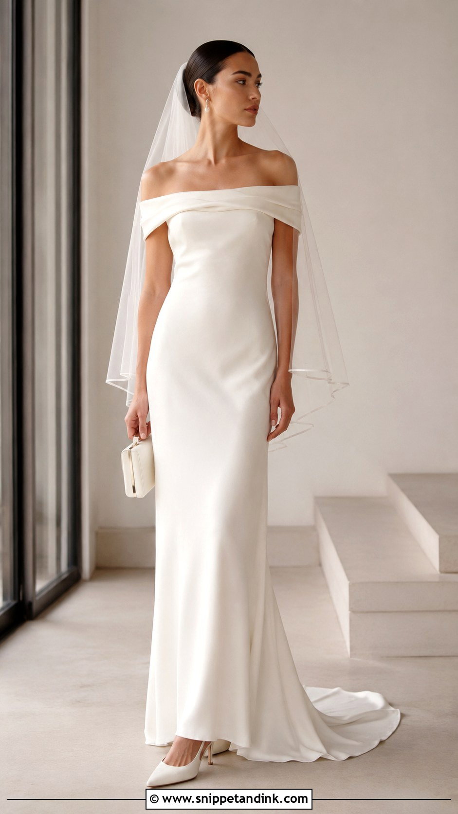 Off Shoulder Victoria Beckham Wedding Dress - Snippet and Ink - 20 Victoria Beckham Wedding Dress Ideas