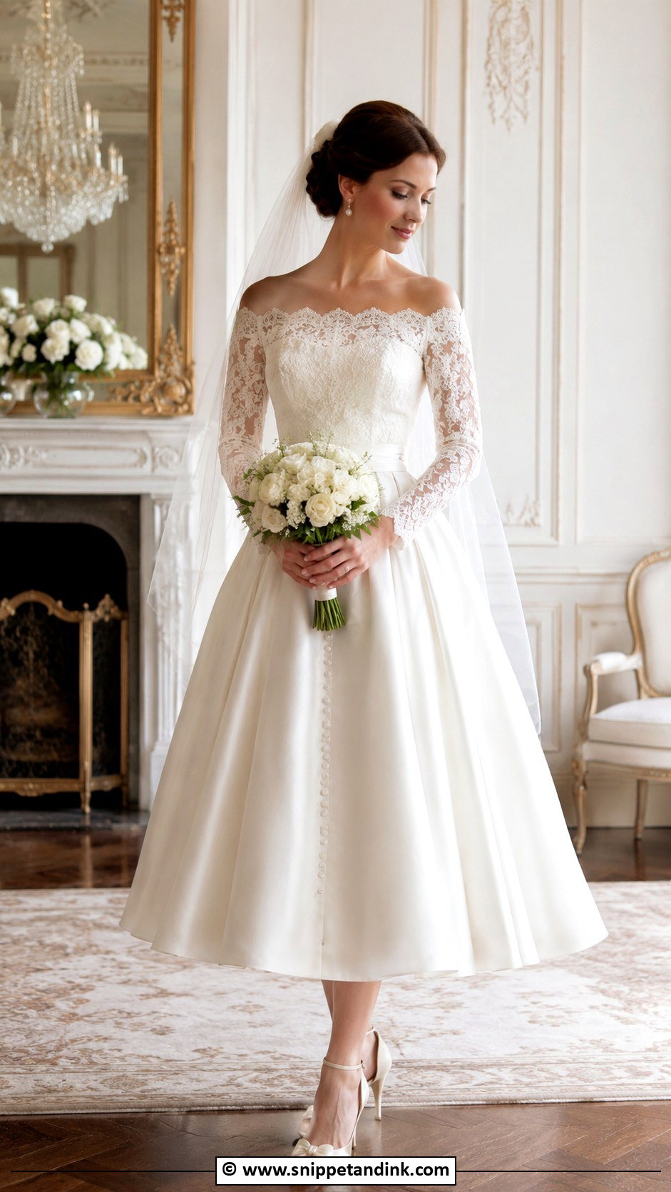 Off Shoulder Vintage Wedding Dress - Snippet and Ink - 35 Off Shoulder Wedding Dress Ideas