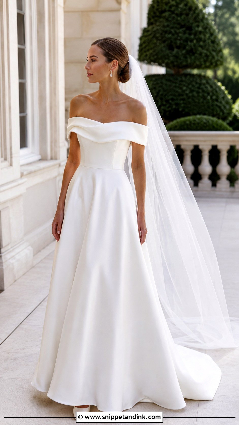 Off Shoulder Wedding Dress - Snippet and Ink - 20 Classical Wedding Dress Ideas