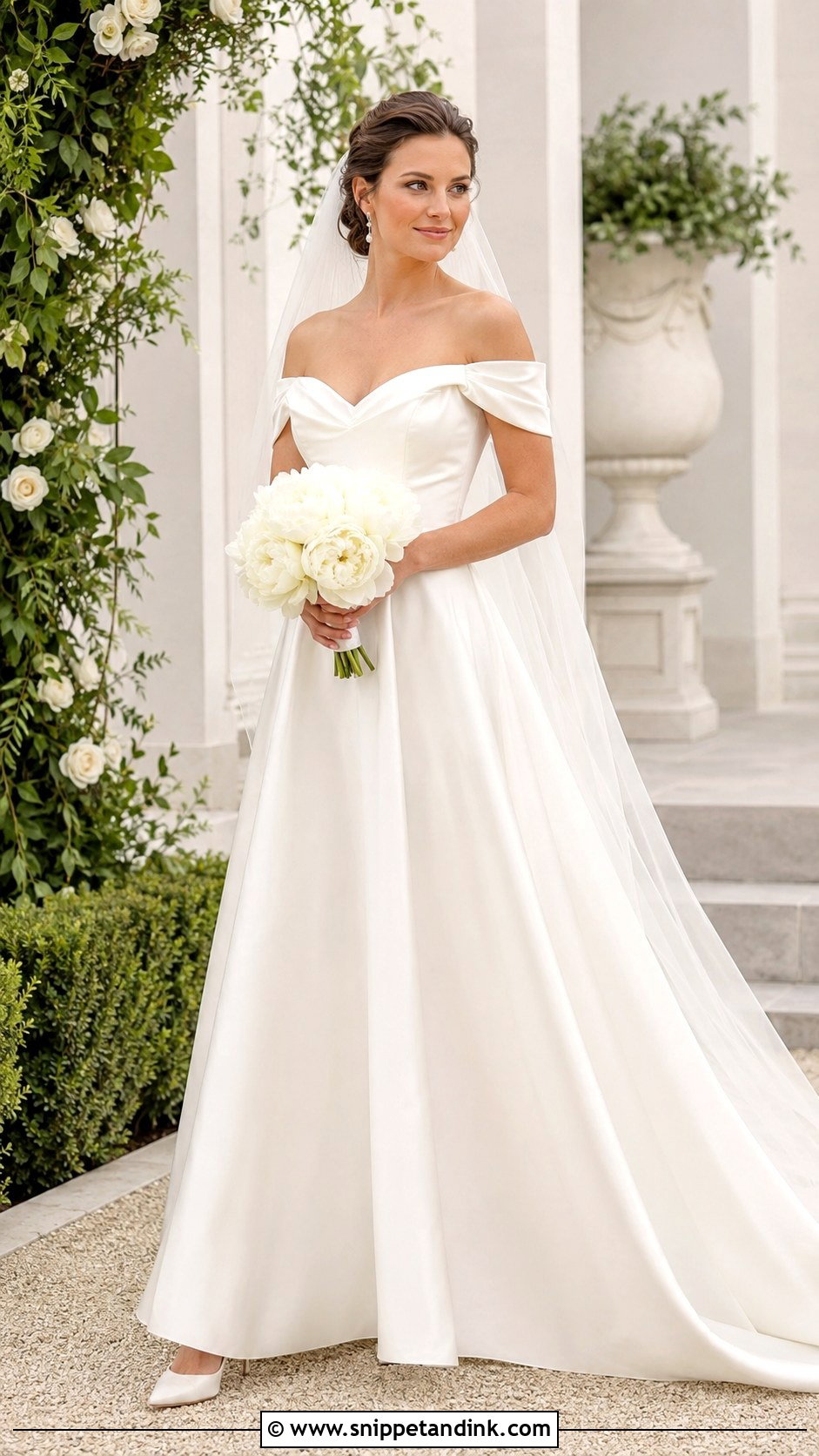 Off Shoulder Wedding Dress - Snippet and Ink - 20 Classy Wedding Dress Inspiration Ideas