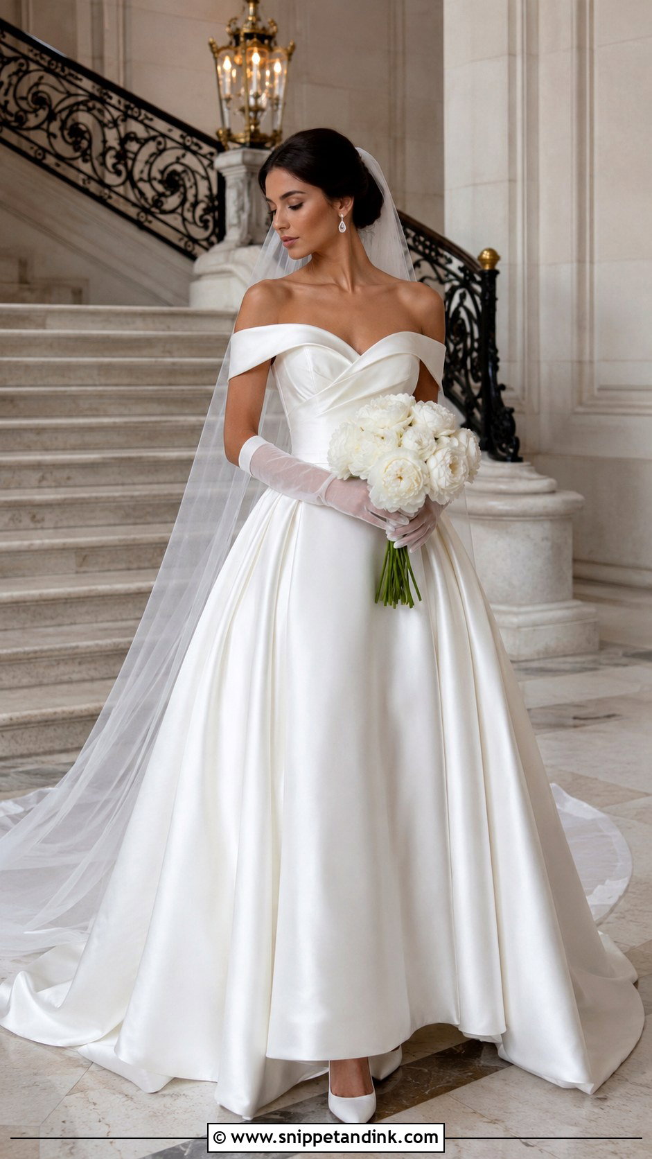 Off Shoulder Wedding Dress - Snippet and Ink - 20 Dreamy Wedding Dress Fairy Tales Ideas