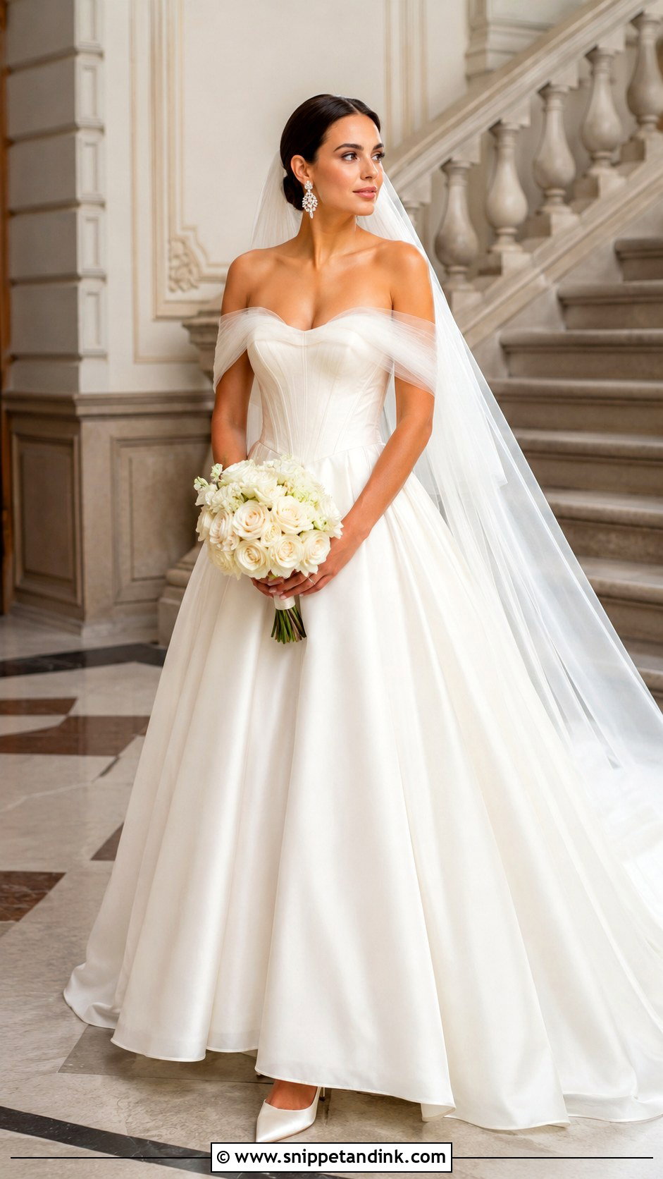 Off Shoulder Wedding Dress - Snippet and Ink - 20 Fairytale Wedding Dress Enchanted Ideas