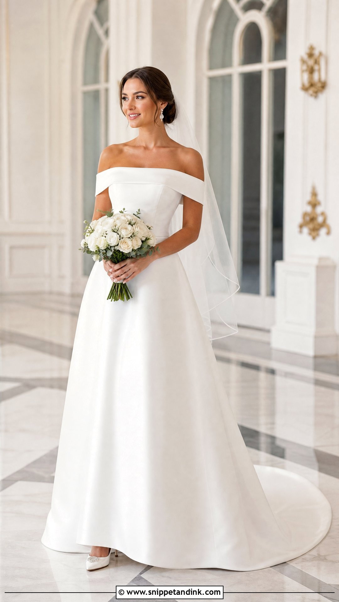 Off Shoulder Wedding Dress - Snippet and Ink - 20 Sew Wedding Dress Ideas