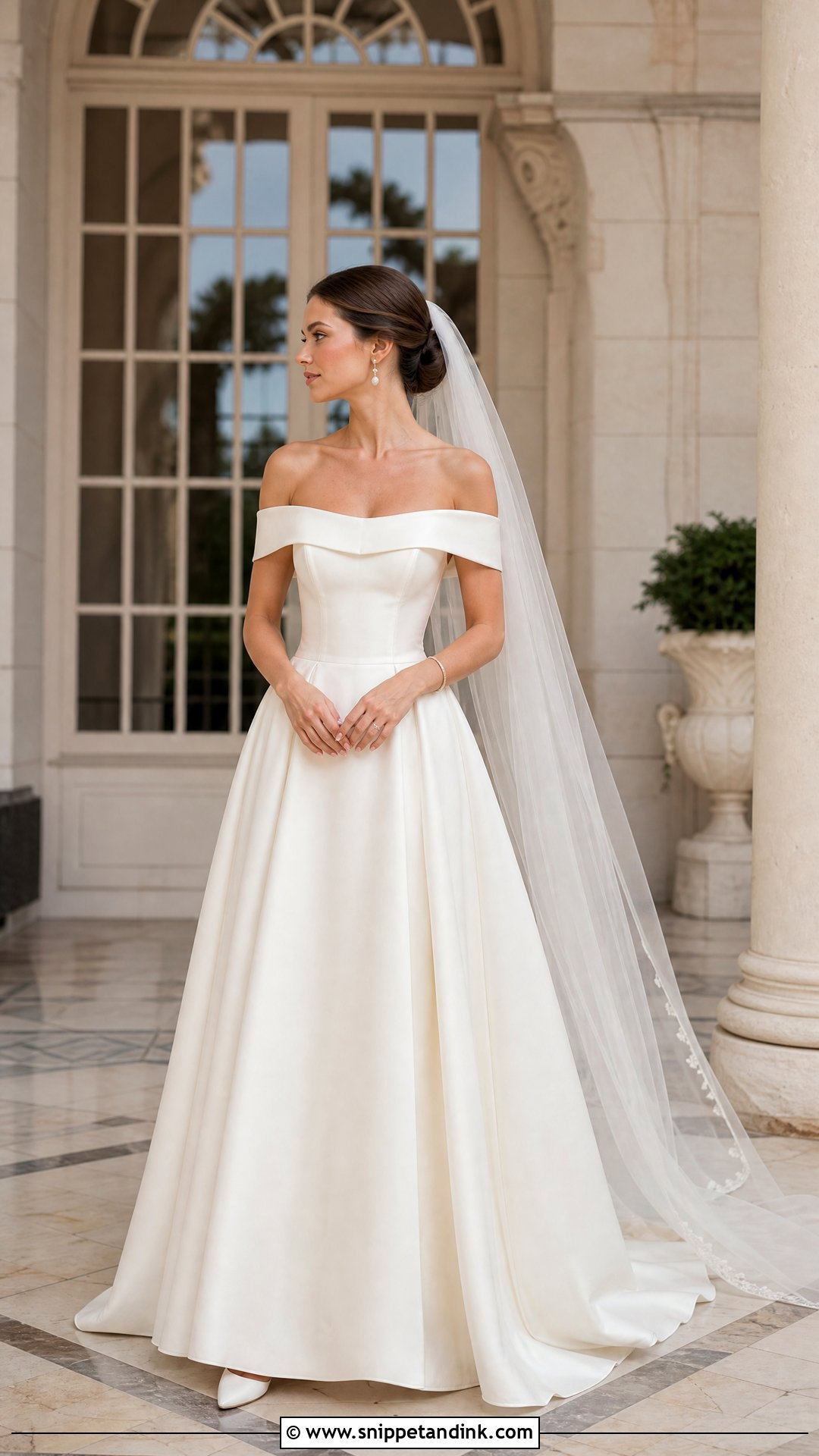 Off Shoulder Wedding Dress - Snippet and Ink - 20 She Said Yes to the Dress Ideas