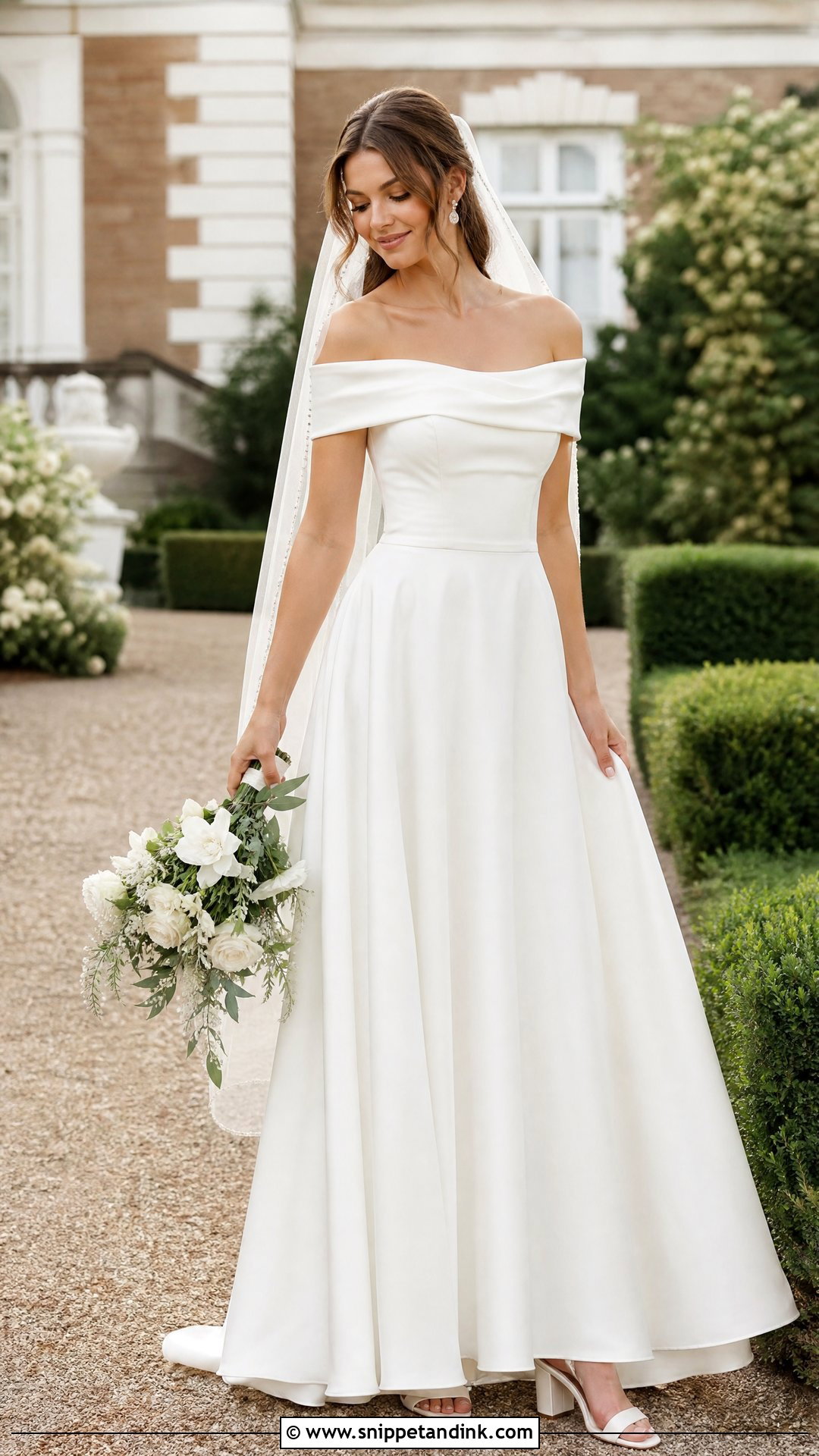 Off Shoulder Wedding Dress - Snippet and Ink - 20 Vogue Wedding Dress Ideas