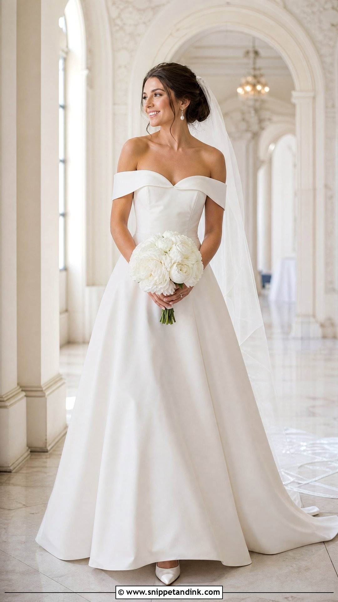 Off Shoulder Wedding Dress - Snippet and Ink - 20 Wedding Bridal Dress Ideas