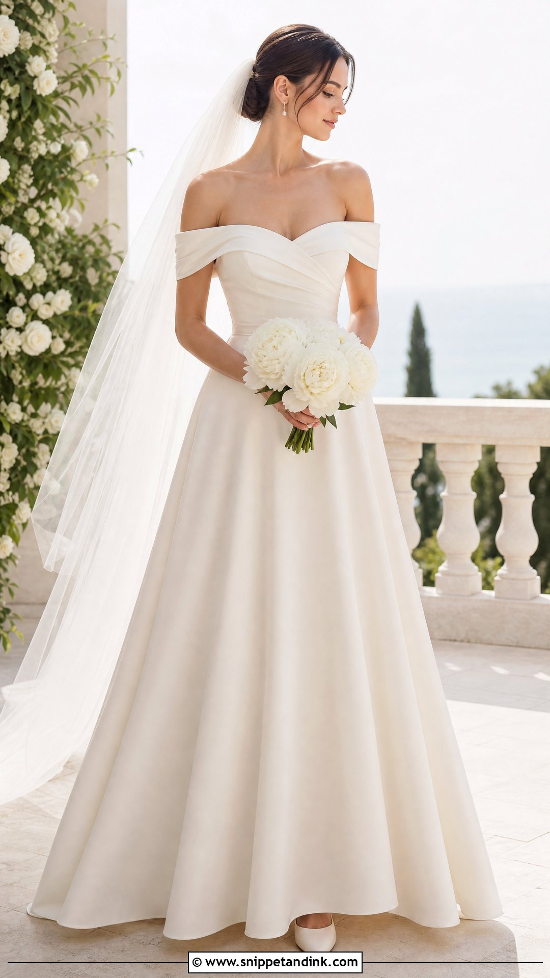 Off Shoulder Wedding Dress - Snippet and Ink - 20 Wedding Dress Gallery Ideas