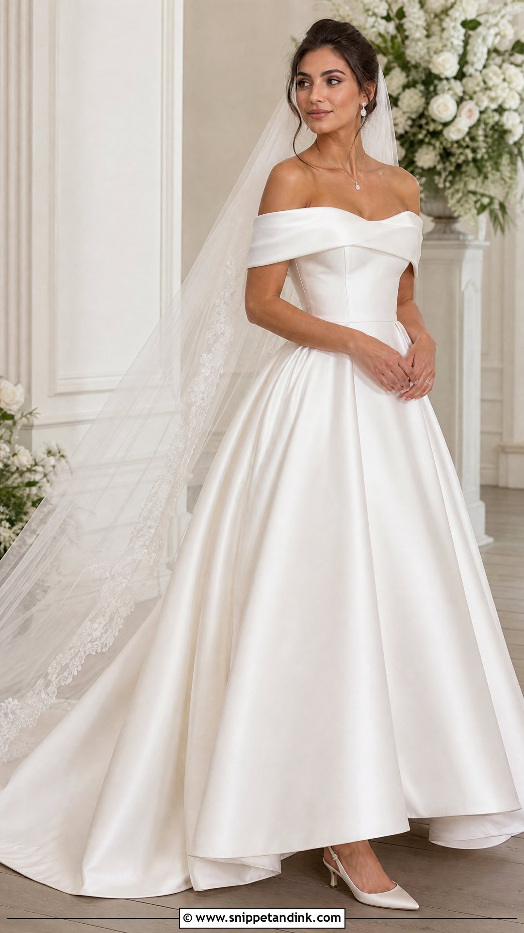 Off Shoulder Wedding Dress - Snippet and Ink - 20 Wedding Dresses Photos