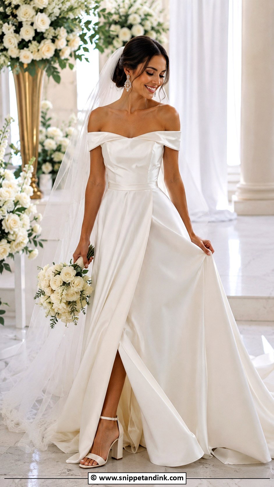 Off Shoulder Wedding Dress - Snippet and Ink - 30 Dream Wedding Ideas Dresses
