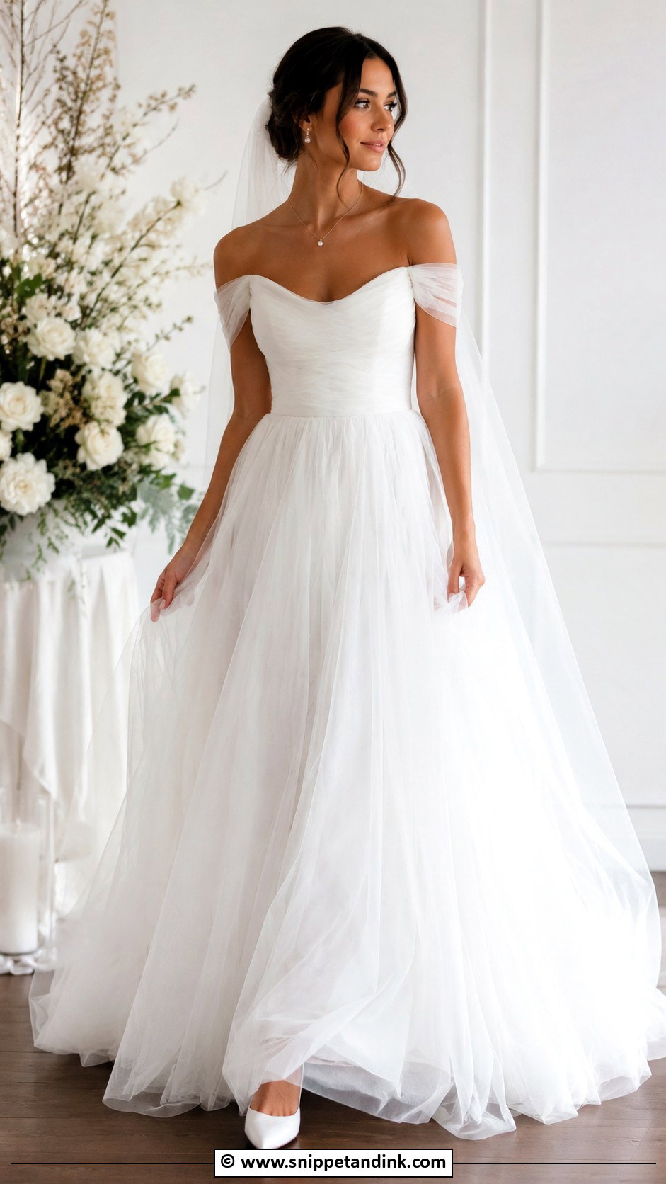 Off Shoulder Wedding Dress - Snippet and Ink - 30 Ethereal Wedding Dress Romantic Ideas