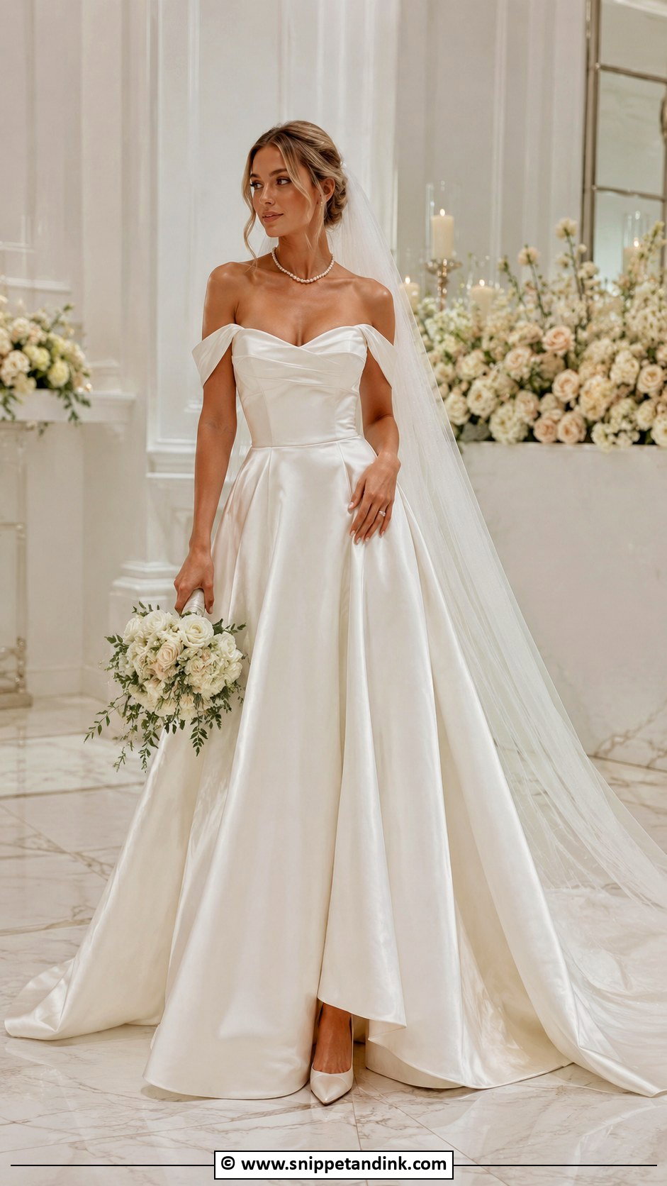 Off Shoulder Wedding Dress - Snippet and Ink - 25 Classy Wedding Dresses